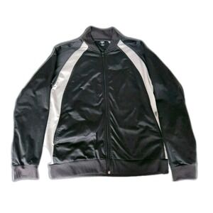 Vintage BCG Men's XL Full-Zip Black/White Colorblock Windbreaker Jacket  Retro